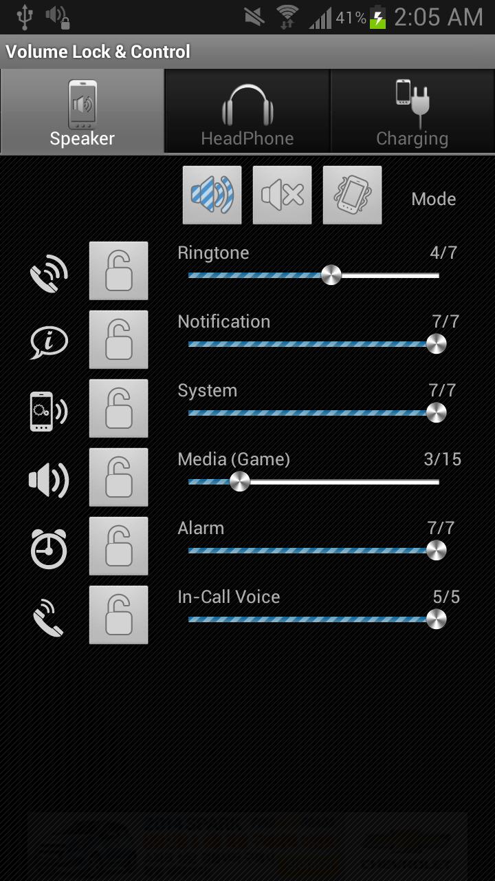 Volume Lock Control
