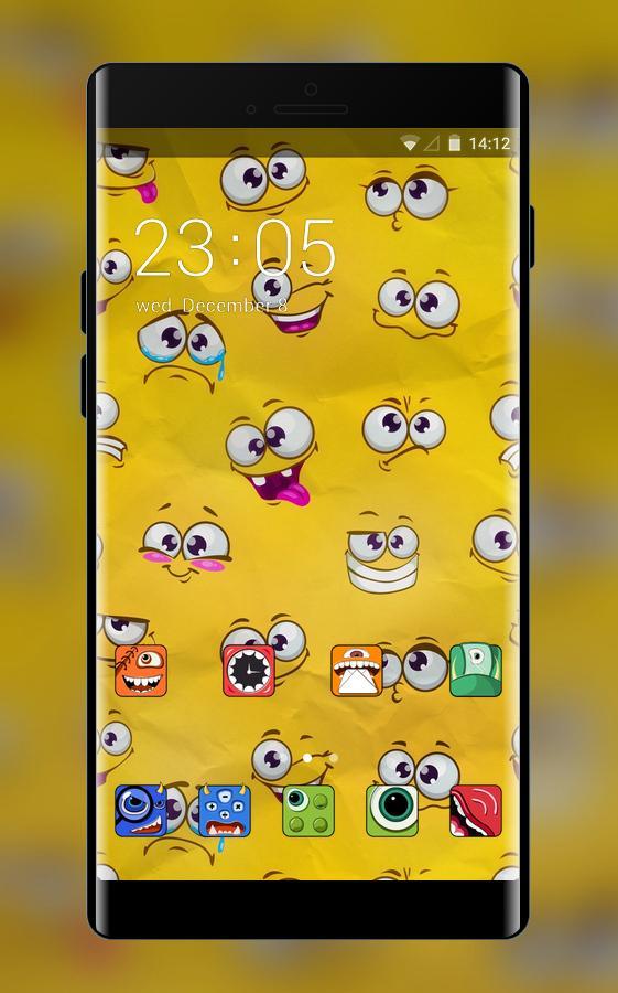 Yellow Cartoon Theme for android free