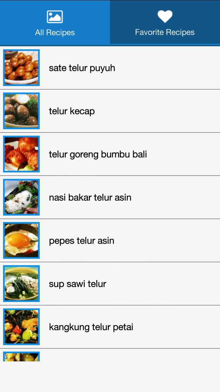 Resep Telur Pilihan