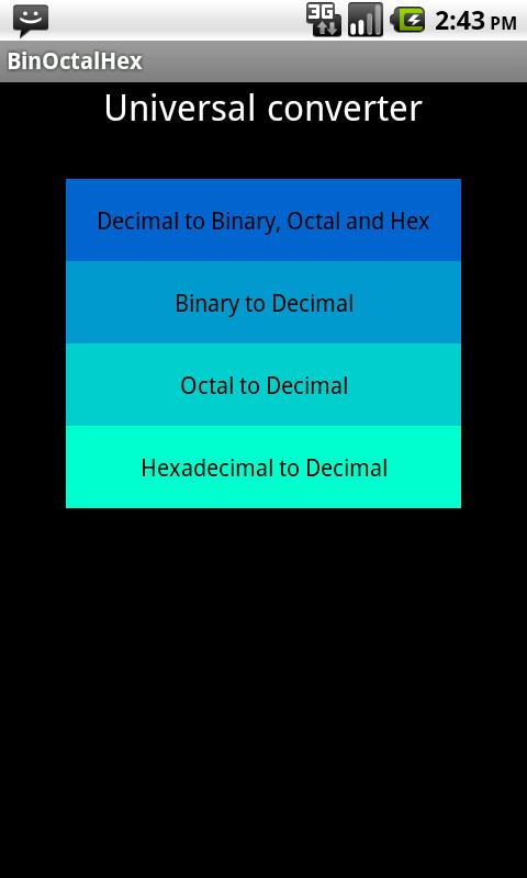 Binary Octal Hex Converter