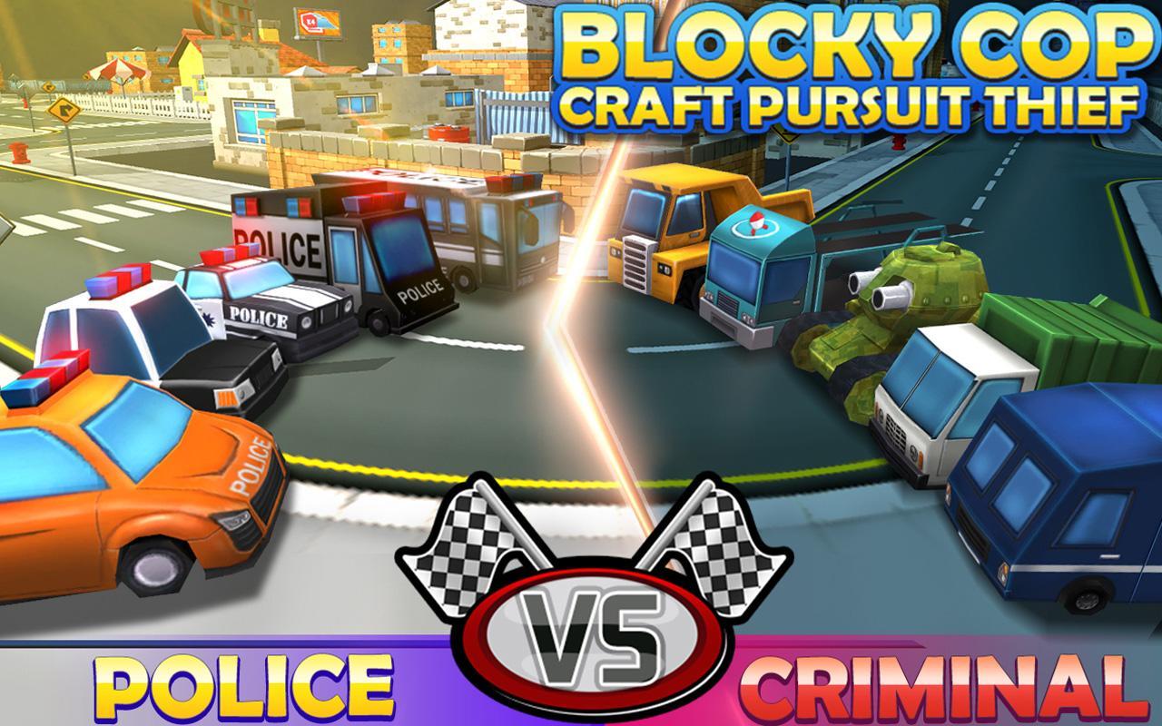 Blocky Cop Craft Pursuit Thief