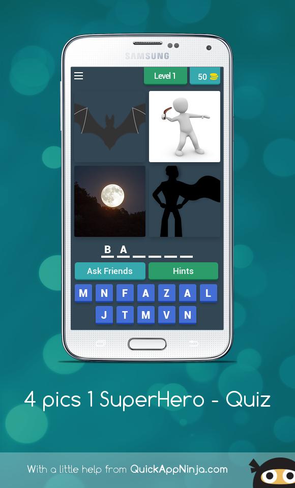 4 pics 1 superhero - Quiz